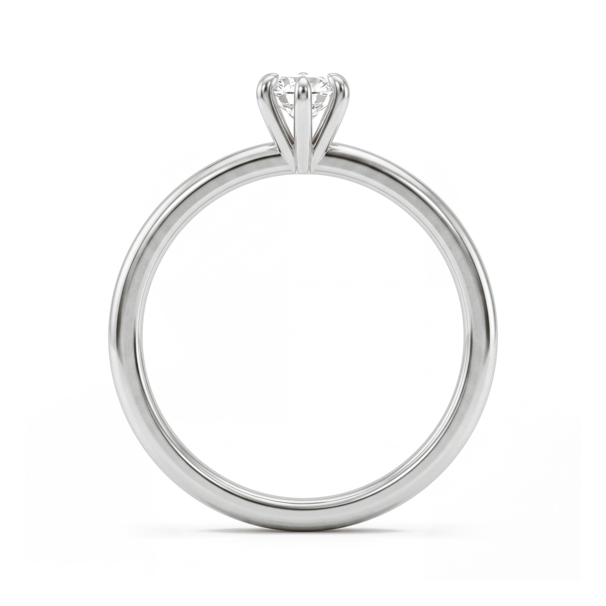 Lily - ronde moissanite solitair ring in een tulpzetting