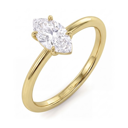 Willow - marquise moissanite solitair verlovingsring