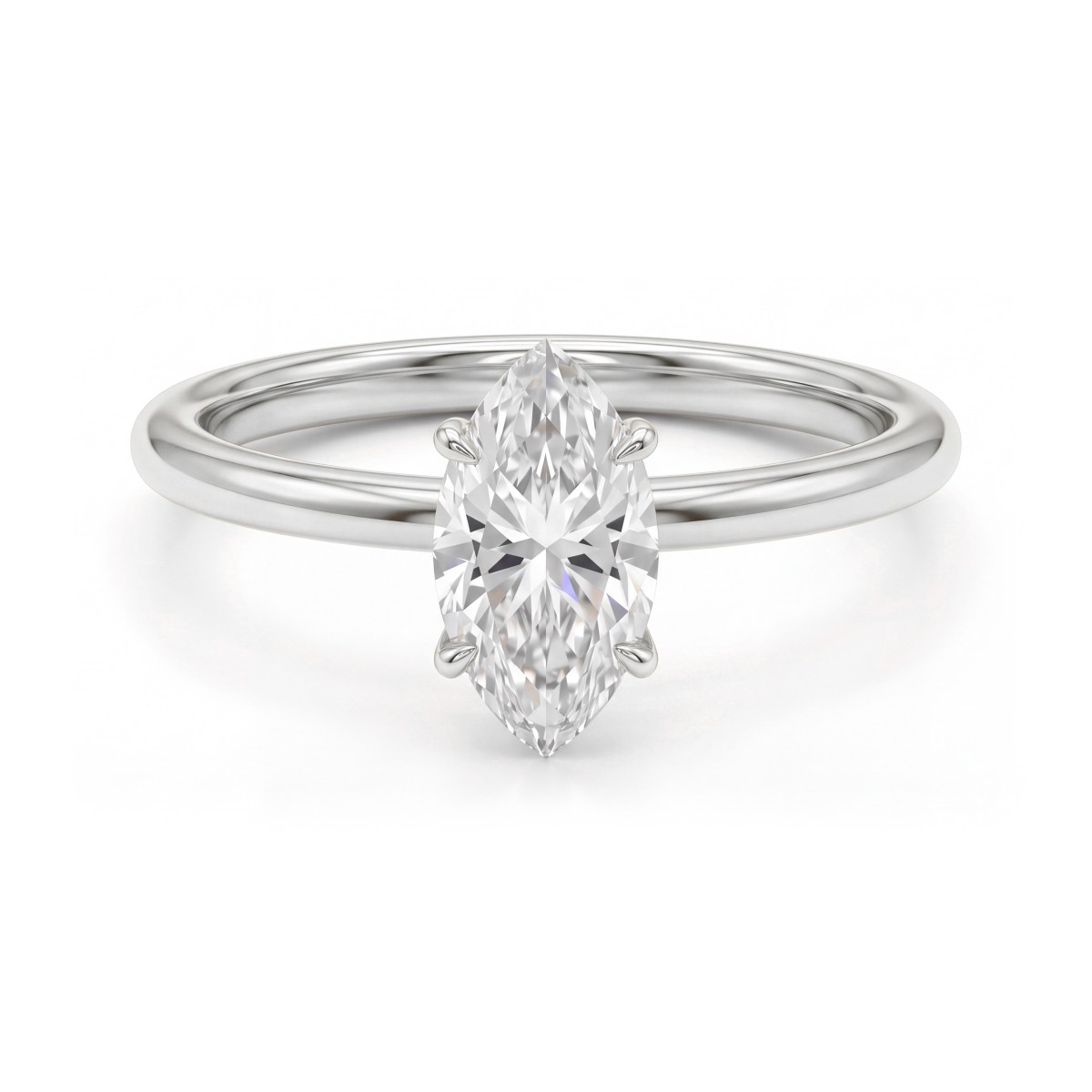 Willow - marquise moissanite solitair verlovingsring