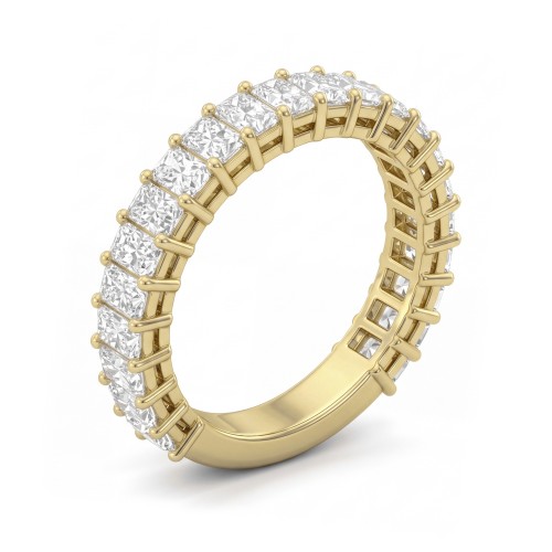 Radiline - radiant moissanite driekwart bezette eternity ring