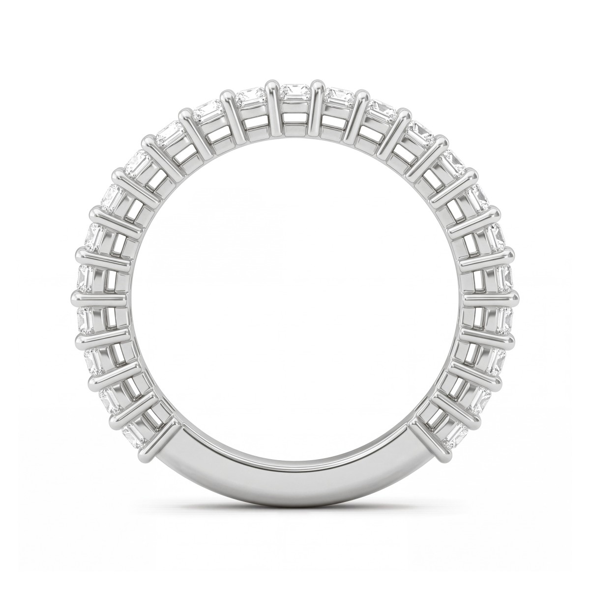 Radiline - radiant moissanite driekwart bezette eternity ring