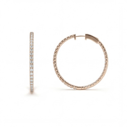 Orbita - moissanite eternity oorringen met accenten