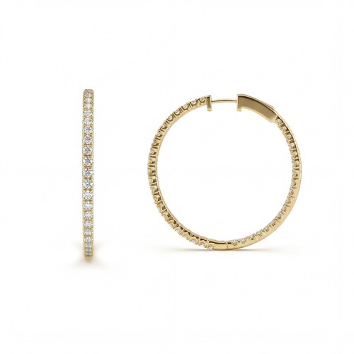 Orbita - moissanite eternity oorringen met accenten