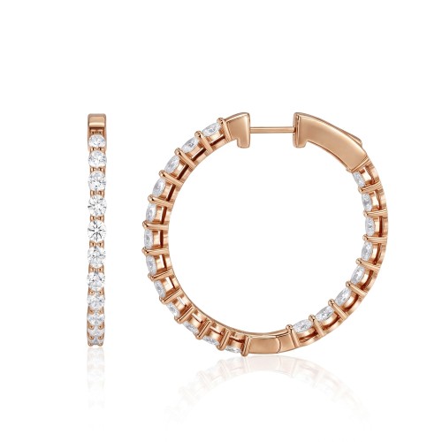 Luminette - ovale moissanite oorringen met gedeelde klauwen