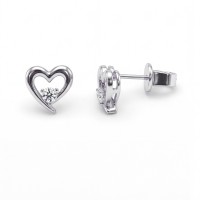 Essence - Moissanite Hart Oorbellen