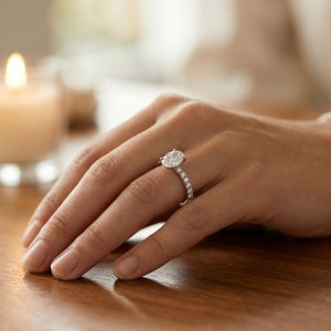Moissanite verlovingsringen