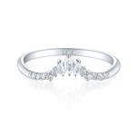 Serenella - Marquise en Ronde Moissanite Trouwring