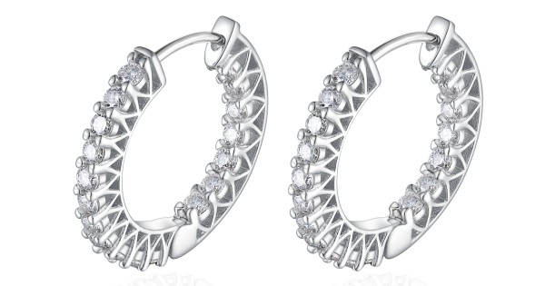 Orecchini A Cerchio Moissanite In Argento Sterling 925 – Piccoli Huggie Unisex, Gioielli Per Uomo E Donna, Regalo Per Figlio, Figlia, Moglie, Mamma