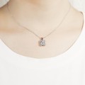 Flora - Klaver Ontwerp Moissanite Hanger met Pavé Accenten