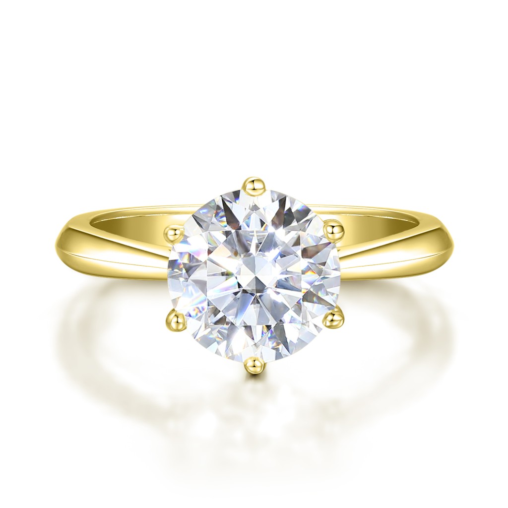 Ella - Solitair Moissanite Verlovingsring
