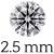 0.065 karaat (2.5 mm)