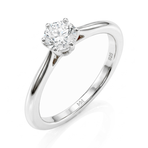 Ella - Solitair Moissanite Verlovingsring