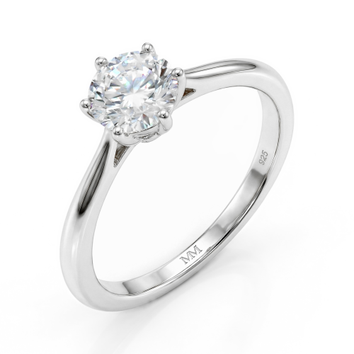 Ella - Solitair Moissanite Verlovingsring