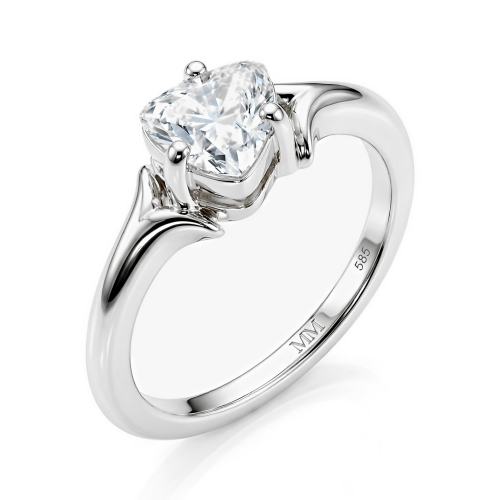 Elysia – Trillion Solitair Moissanite Ring