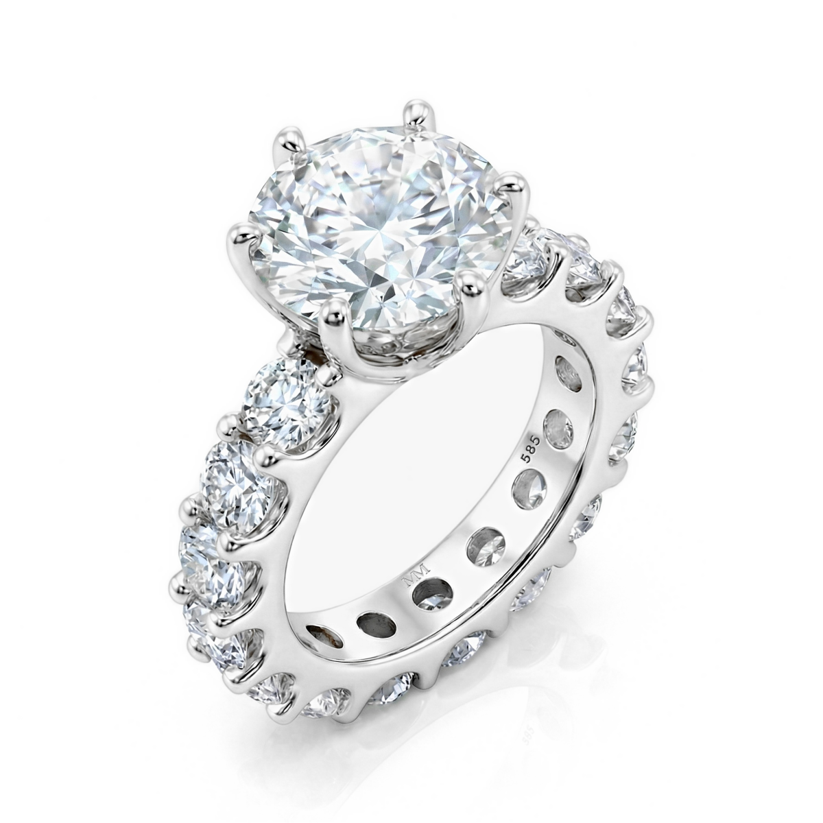 Solstice - imposante moissanite eternity verlovingsring