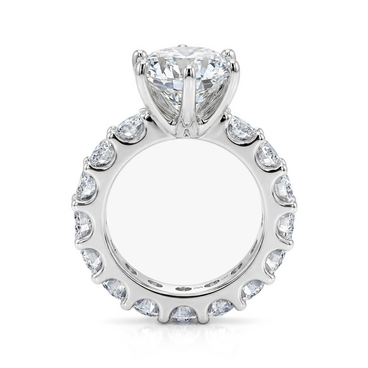 Solstice - imposante moissanite eternity verlovingsring