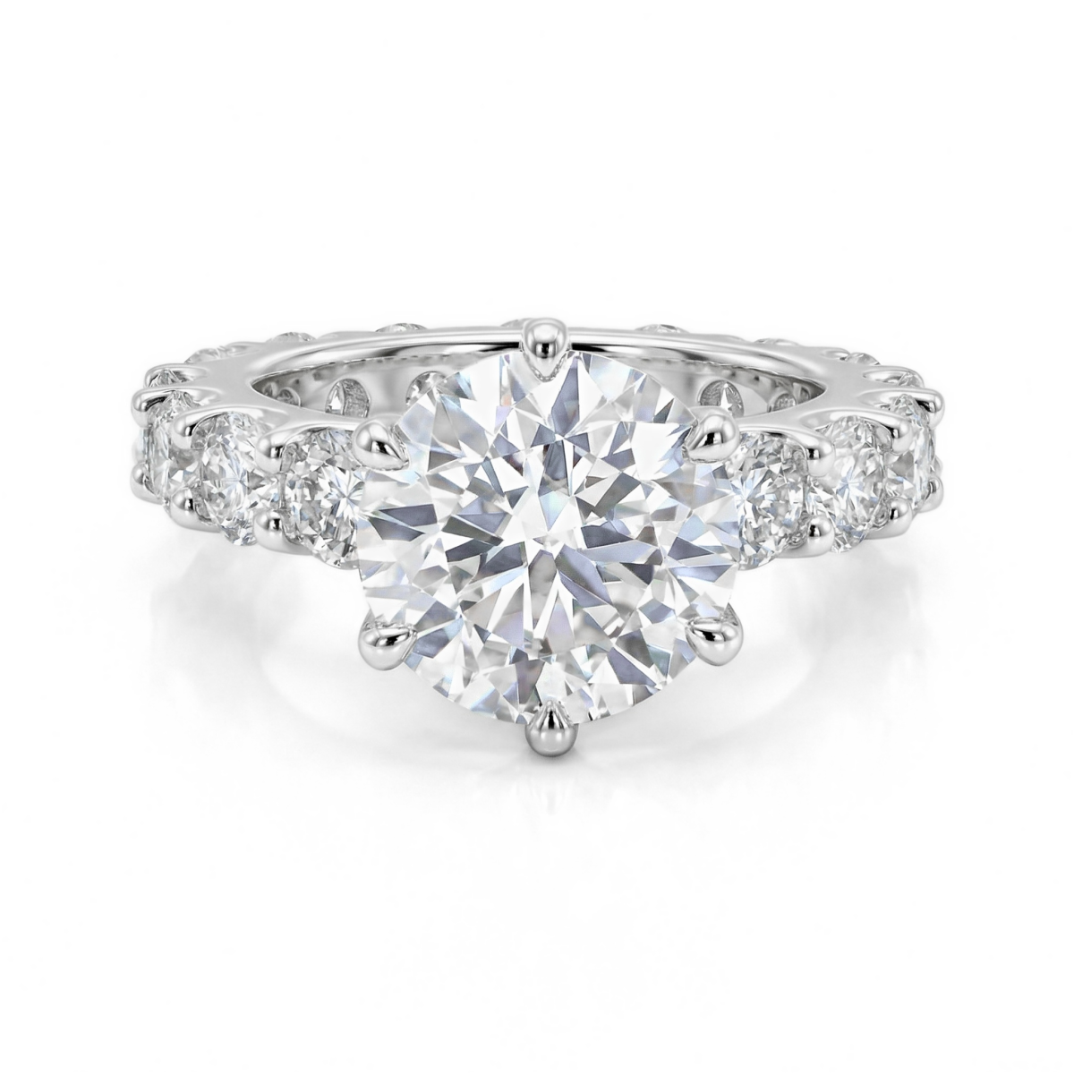 Solstice - imposante moissanite eternity verlovingsring