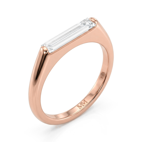 Aurelia - Solitair Moissanite Baguette Ring