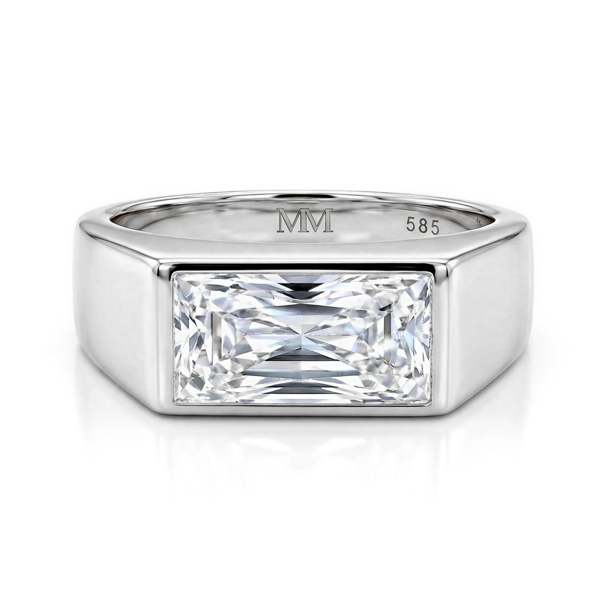 Maxton - Rechthoekige Moissanite Heren Ring