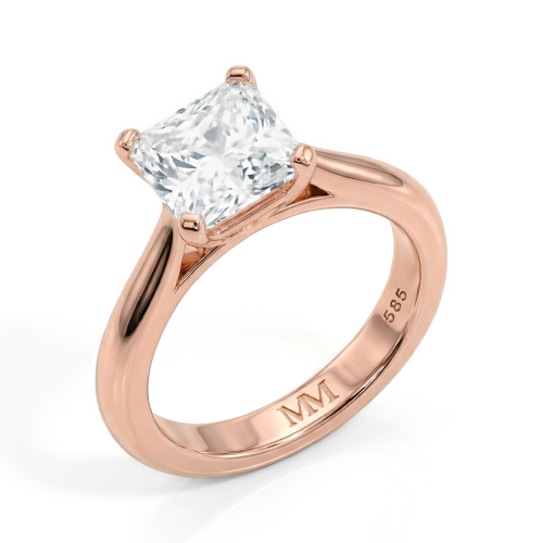 Iris - Princess Solitair Moissanite Ring