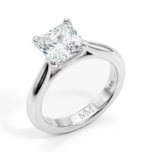 Iris - Princess Solitair Moissanite Ring