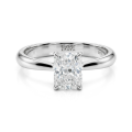Luminara - Radiant Moissanite Verlovingsring met Hidden Halo