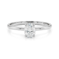 Mystique - Ovale Solitaire Moissanite Ring met Hidden Halo | Wedfit