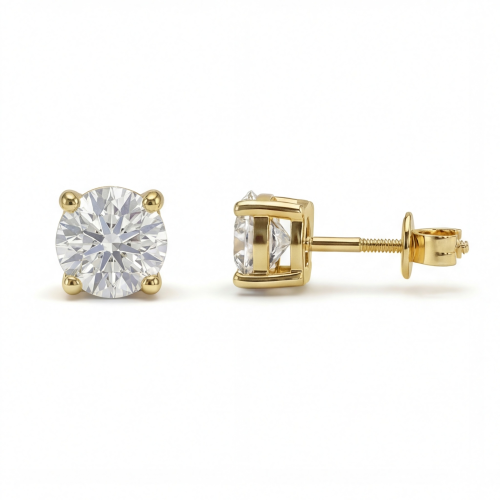 Helix - moissanite oorknopjes met veilige schroefsluiting