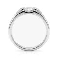 Onyx - Heren Moissanite Ring met Zijstenen