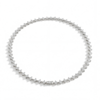 Pentara - Moissanite Tennis Ketting in Pavé Zetting