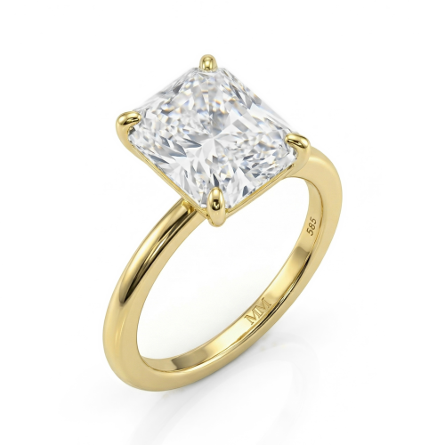 Radiana - radiant moissanite solitair ring