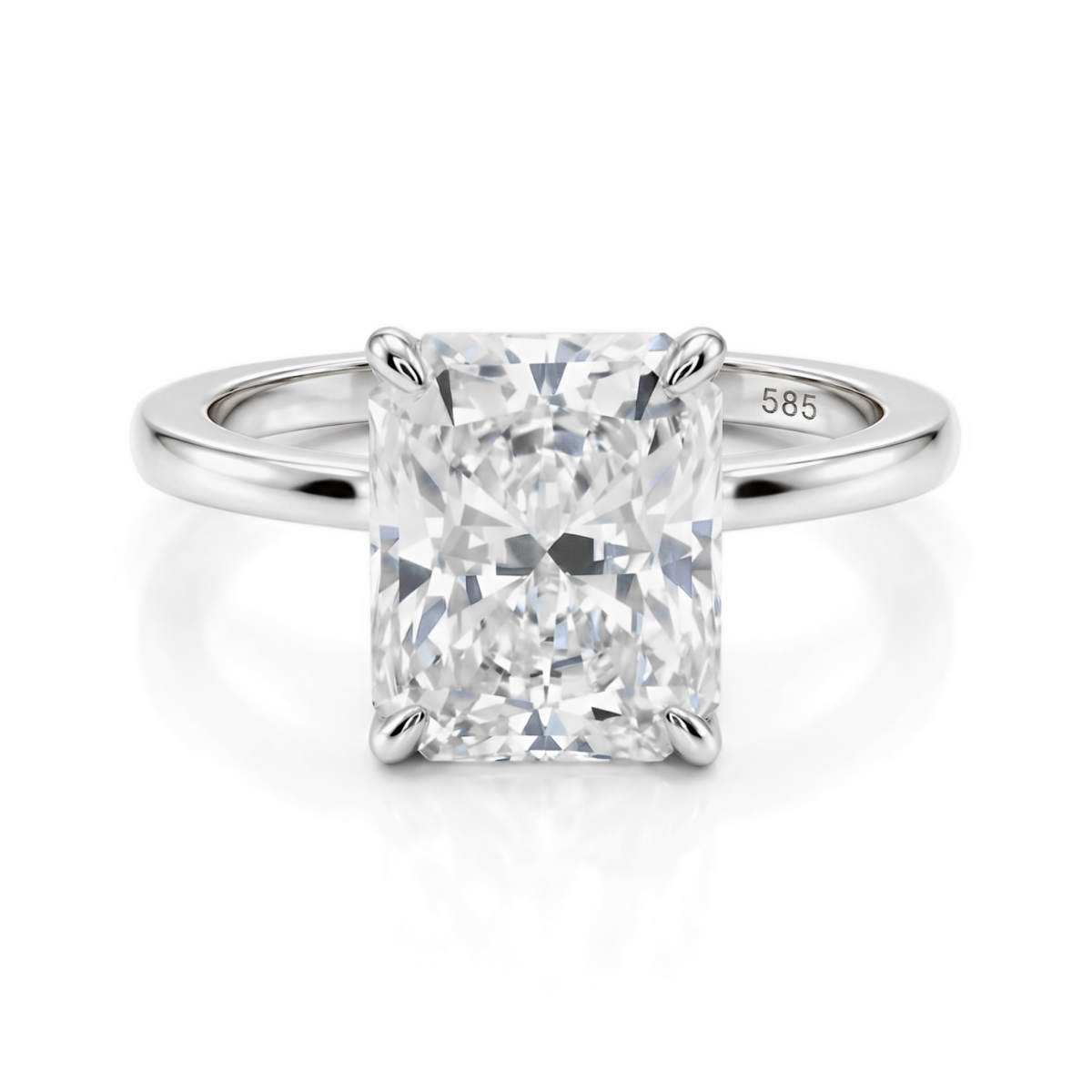 Radiana - Radiant Geslepen Solitaire Moissanite Ring