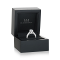 Fiorenza - Tijdloze Moissanite Ring met Pavé Band en Galerijdetail