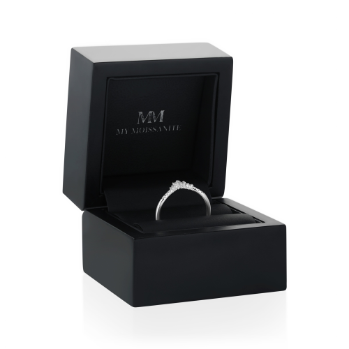 Serenella - Marquise en Ronde Moissanite Trouwring