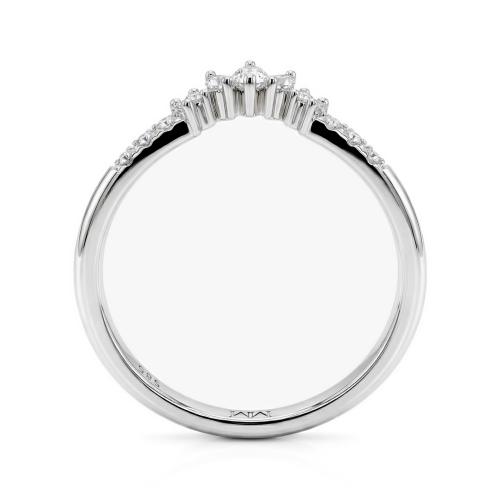 Serenella - Marquise en Ronde Moissanite Trouwring