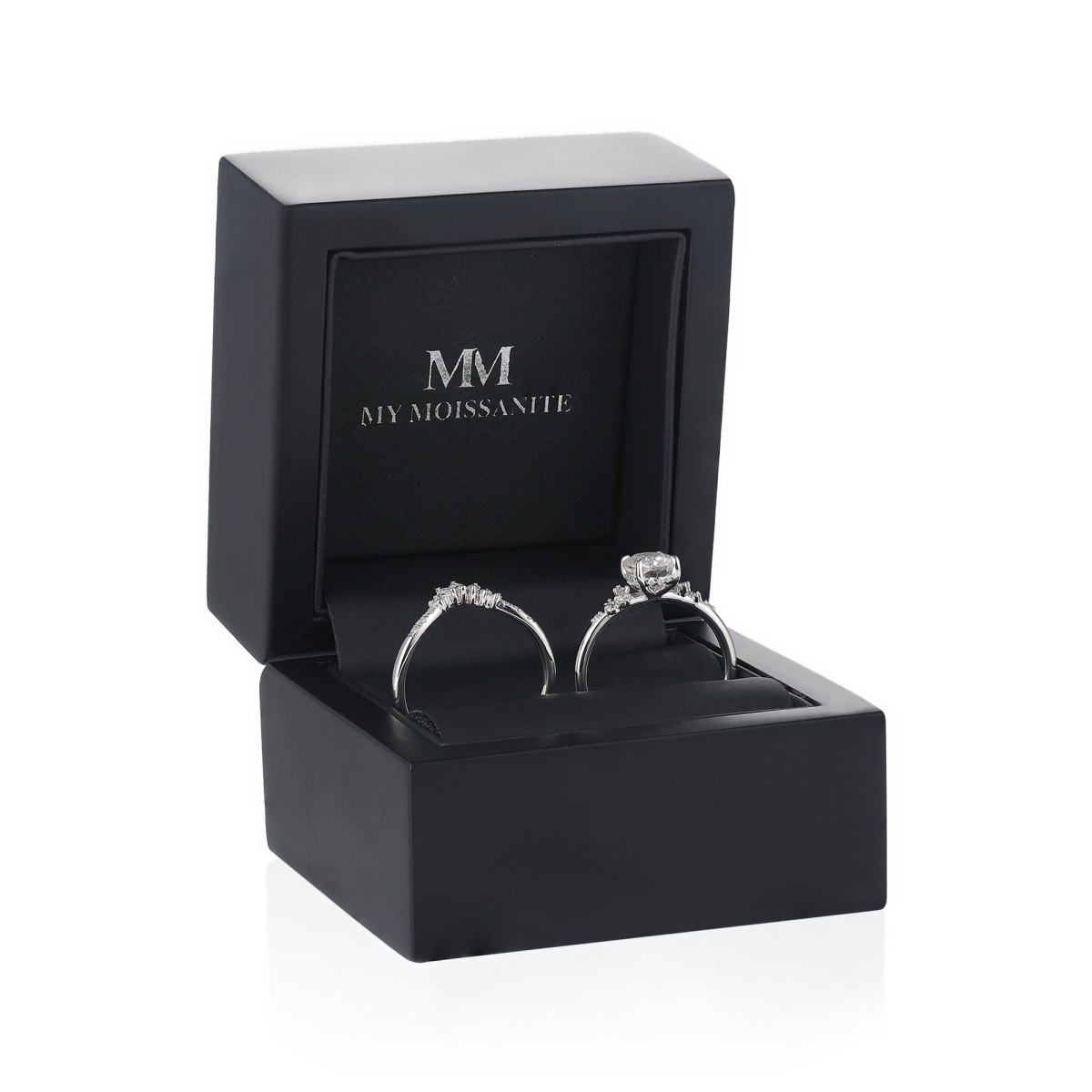 Etherische Elegantie set - Ovaline & Serenella Moissanite bruids set met marquise accenten