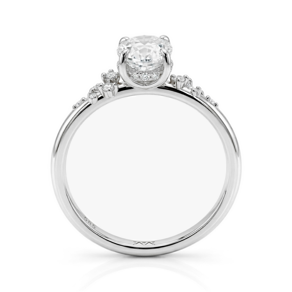 Etherische Elegantie set - Ovaline & Serenella Moissanite bruids set met marquise accenten