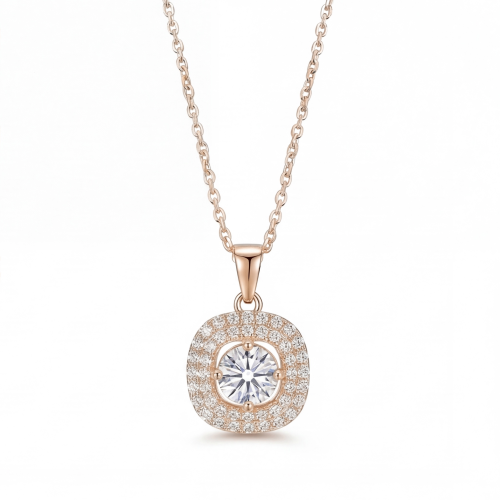 Vivara - moissanite hanger met bezette halo