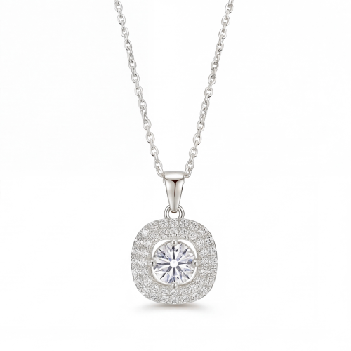 Vivara - moissanite hanger met bezette halo