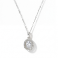 Clarique - Klassieke Ovaalvormige Moissanite Hanger met Pavé Halo