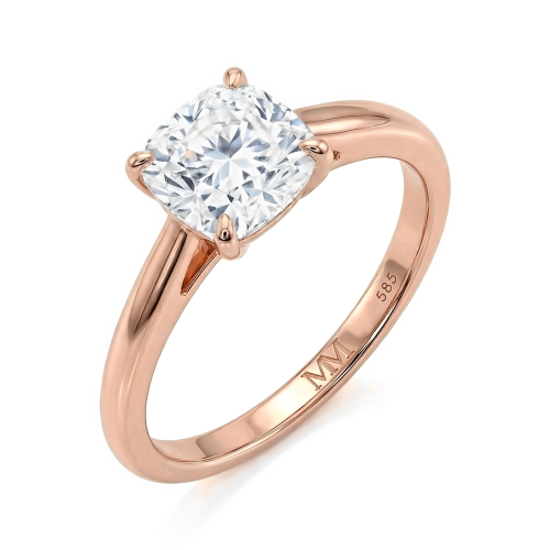 Elara - Cushion Solitair Moissanite Ring
