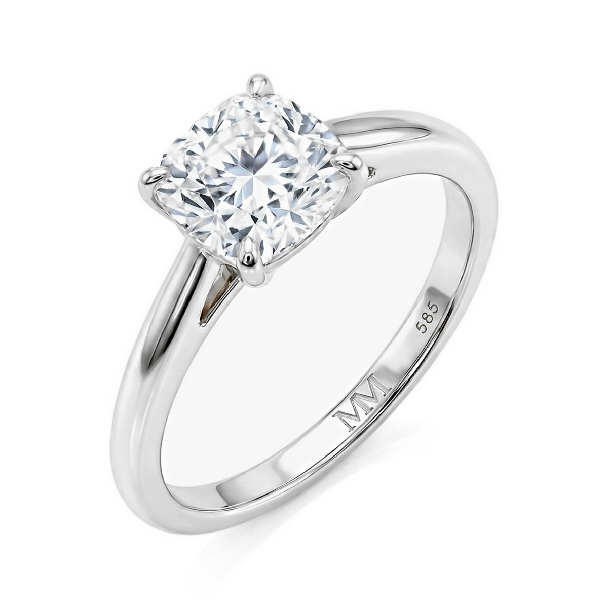 Elara - Cushion Solitair Moissanite Ring | My Moissanite