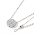Brillante - Ronde Moissanite Cluster Hanger met Pavé Halo