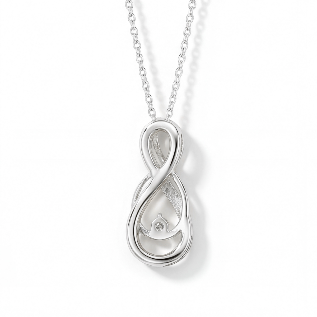 Infinity - Twisting Pavé Moissanite Hanger