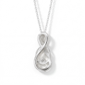 Infinity - Twisting Pavé Moissanite Hanger