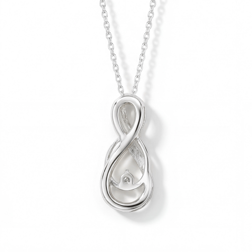 Infinity - Twisting Pavé Moissanite Hanger