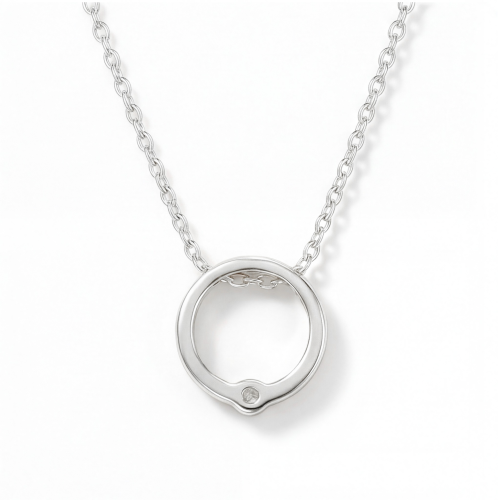 Luna - Hedendaagse Solitaire Moissanite Hanger