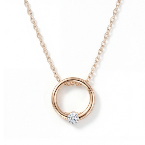 Luna - hedendaagse moissanite solitair hanger