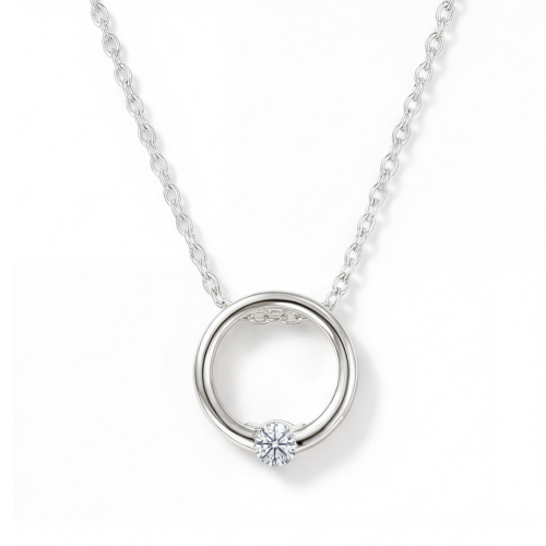 Luna - hedendaagse moissanite solitair hanger
