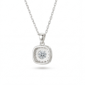 Haloette - Moissanite Hanger met Volledige Halo Detail